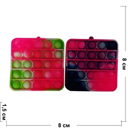 Игрушка пупырка квадрат разноцветный мини 8 см - фото 171777