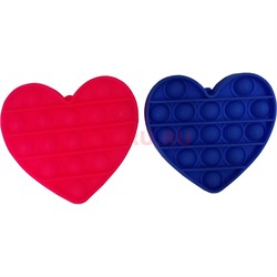 Игрушка пупырка сердце одноцветное мини 9 см - фото 171779