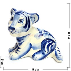 Фигурка Лорд гжель синяя Тигр Символ 2022 года - фото 171968