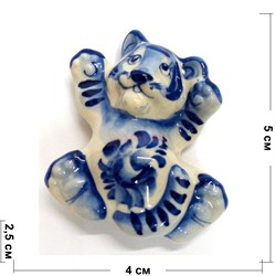 Магнит гжель синяя Тигр Символ 2022 года - фото 171978