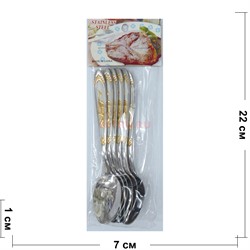 Набор чайных ложек 6 шт/уп 100 наборов в коробке - фото 172387