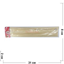 Бамбуковые шпажки 40 см шампуры 100 упаковок/коробка - фото 172490