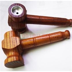 Трубка курительная «молоток» деревянная - фото 172653