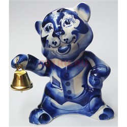 Фигурка Колокольчик (43С) гжель синяя Тигр Символ 2022 года - фото 173091