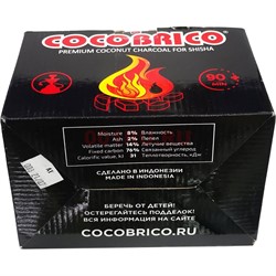 Уголь для калауда Cocobrico 25 мм 72 кубика 1 кг - фото 173219