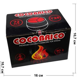 Уголь для калауда Cocobrico 25 мм 72 кубика 1 кг - фото 173220