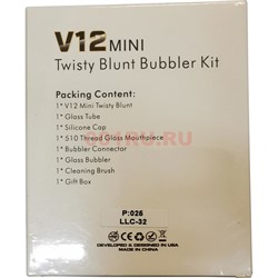 Трубка стеклянная V12 Mini в подарочной коробочке - фото 173281