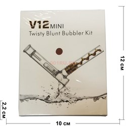 Трубка стеклянная V12 Mini в подарочной коробочке - фото 173282