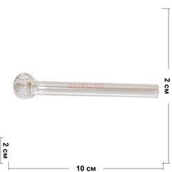 Трубка oil pipe курительная стеклянная диаметр 20 мм длина 10 см (10/22/7) - фото 173437