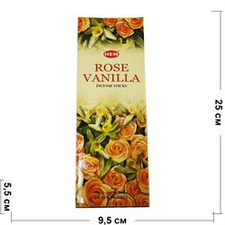 Благовония HEM "Rose Vanilla" цена за упаковку из 6 тубусов - фото 173459
