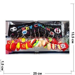 Брелок резиновый 2270L «бургеры и картошка» 120 шт/блок - фото 173476