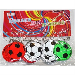Брелок футбольный мяч (KL-1110) светоотражающий цветной 120 шт/блок - фото 173683