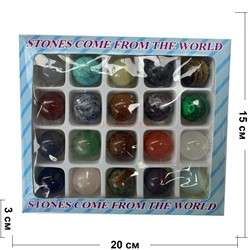 Шарики из натуральных и синтетических камней 25 мм 20 шт/уп - фото 173735