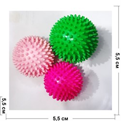 Мячики тактильные шуршики 55 мм цвета в ассортименте - фото 173765