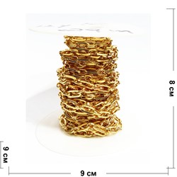 Цепь металлическая (L222058) под золото (цена за 1 метр) - фото 173983