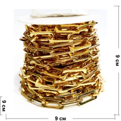 Цепь металлическая (L222127) под золото (цена за 1 метр) - фото 174011