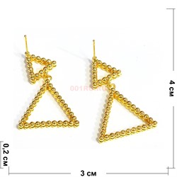 Серьги (KL-29) Треугольники под золото - фото 174503