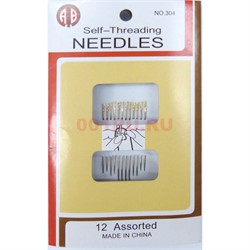 Набор иголок (304) 12 шт/уп Self-Threading Needles 360 наборов/коробка - фото 175569
