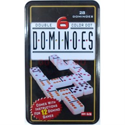 Игра Домино Dominoes Double Color Dot 60 шт/кор - фото 175581