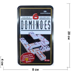 Игра Домино Dominoes Double Color Dot 60 шт/кор - фото 175583