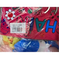 Брелок резиновый (KY-1593) зверята-птицы с силиконовой задницей 12 шт/уп - фото 175765