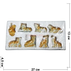 Тигры из фарфора (KL-3536) набор из 8 штук - фото 175985