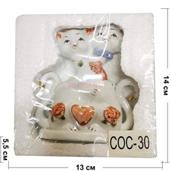 Фигурка Кошки парная (COC-30) из фарфора 13 см - фото 177318