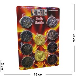 Зажигалка газовая в виде монет Англии и США - фото 177811