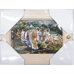 Ключница (19x14 см) деревянная Тигр Символ 2022 года - фото 178139