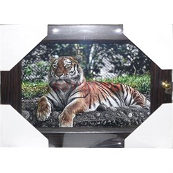 Ключница (23x23 см) деревянная Тигр Символ 2022 года - фото 178148