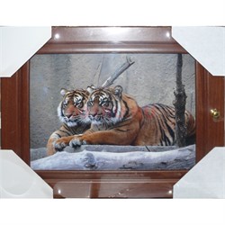 Ключница (31x16 см) деревянная Тигр Символ 2022 года - фото 178154