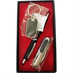 Набор мужской подарочный «брелок+ручка+нож» - фото 178668