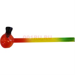 Трубка стеклянная легкая rainbow 20 см длина 40 мм диаметр - фото 178883