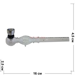 Трубка стеклянная на ножках 16 см длина - фото 178894