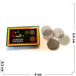 Сеточки 15 мм для трубок, бонга (Индия) 5 шт/упаковка 100 упаковок в блоке - фото 178898