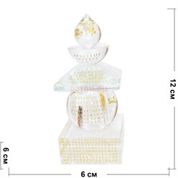 Китайская пагода 5 элементов из стекла прозрачная - фото 179091