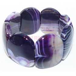 Браслет из фиолетового агата (пластина 3,5xx2,9 см) - фото 180471