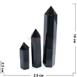 Карандаши кристаллы 9-11 см из черного обсидиана - фото 182071