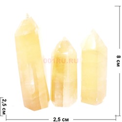 Карандаши кристаллы 7-9 см из оранжевого кальцита - фото 182089