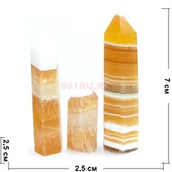 Карандаши кристаллы 9-10 см из желтого кальцита - фото 182101