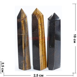Карандаши кристаллы 9-10 см из тигрового глаз - фото 182105