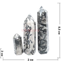 Карандаши кристаллы 9-10 см из серой яшмы - фото 182111
