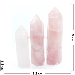 Карандаши кристаллы 9-10 см из розового кварца - фото 182113