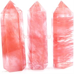 Карандаши кристаллы 8 см из розового халцедона - фото 182134