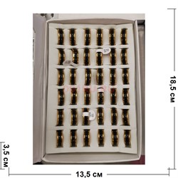 Кольцо металлическое с термометром (S-82) черное с золотым 36 шт/упаковка - фото 182228