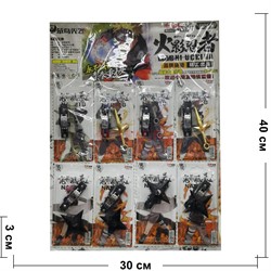 Игрушка из аниме оружие лист 8 шт сюрикэны и браслеты - фото 182578