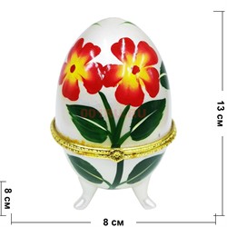 Яйцо пасхальное шкатулка керамическая 13 см - фото 183437