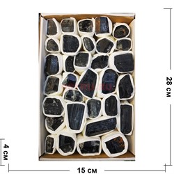 Кристаллы черного турмалина цена за упаковку (малый набор) - фото 184424