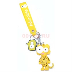 Брелок резиновый (162) с карабином Леопард 12 шт/уп - фото 184593