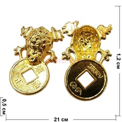 Амулет "жабка" под золото в кошелек - фото 184824